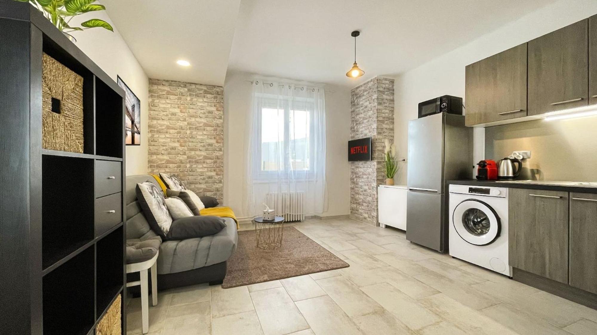 Homey Keola - Parking Prive Gratuit - Aux Portes De Geneve - Au Pied Du Tram - Appartement Avec 1 Chambre Et Un Grand Salon Avec Un Canape-Lit Амбиёи Экстерьер фото