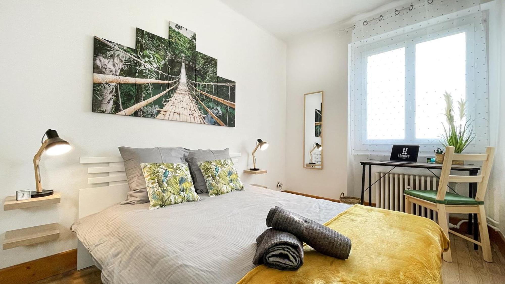 Homey Keola - Parking Prive Gratuit - Aux Portes De Geneve - Au Pied Du Tram - Appartement Avec 1 Chambre Et Un Grand Salon Avec Un Canape-Lit Амбиёи Экстерьер фото